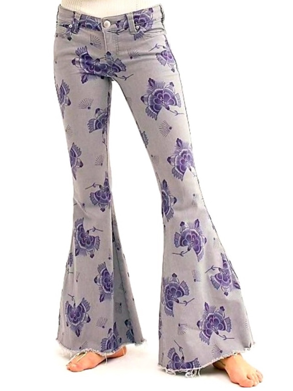 We The Free Super Flare Jeans in Grey Gardens Size 29
